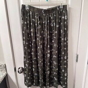 Vintage 90s green maxi skirt